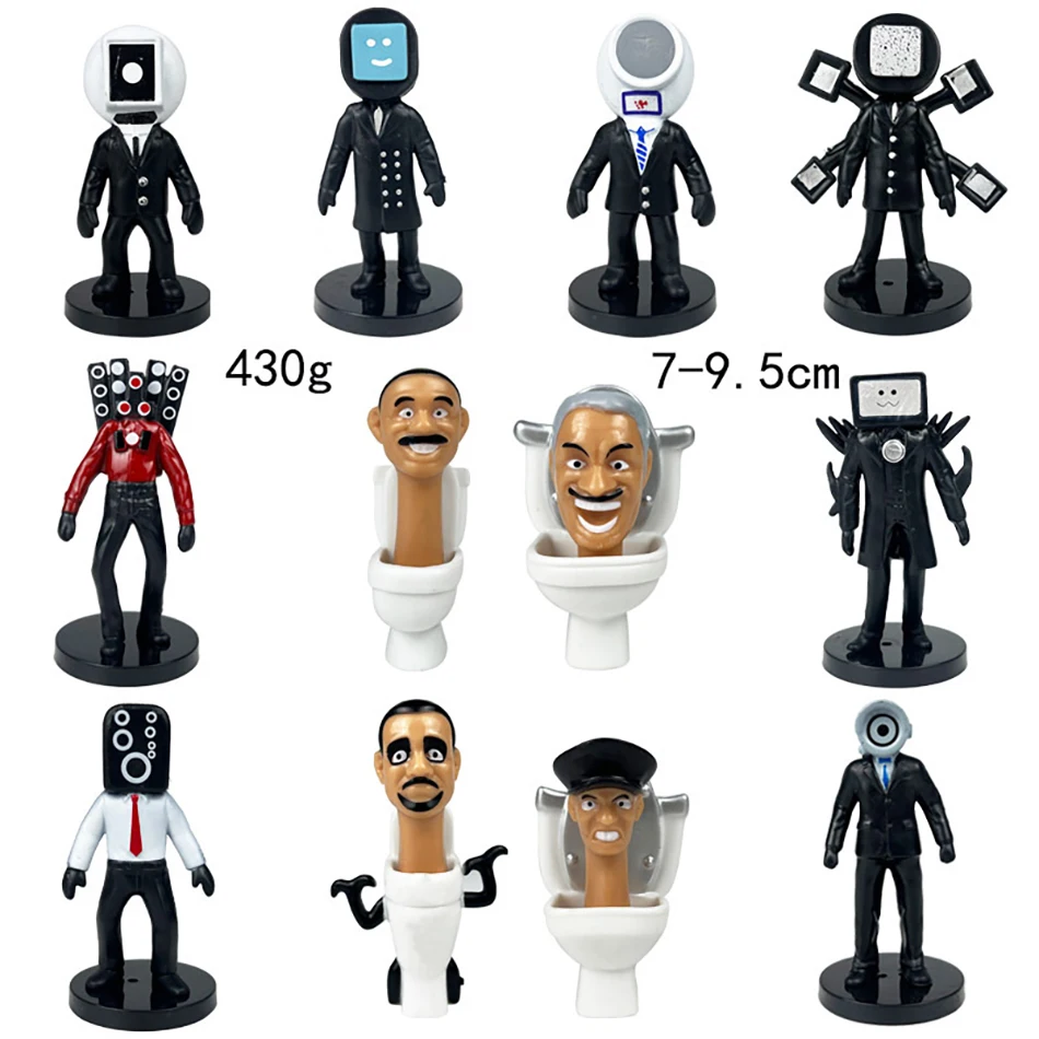 New KDL SWAT Skibidi Toilet Man Figures Anime Doll Toys TvMan Titan Cameraman Speakerman Bricks Model Toy For Kid Christmas Gift