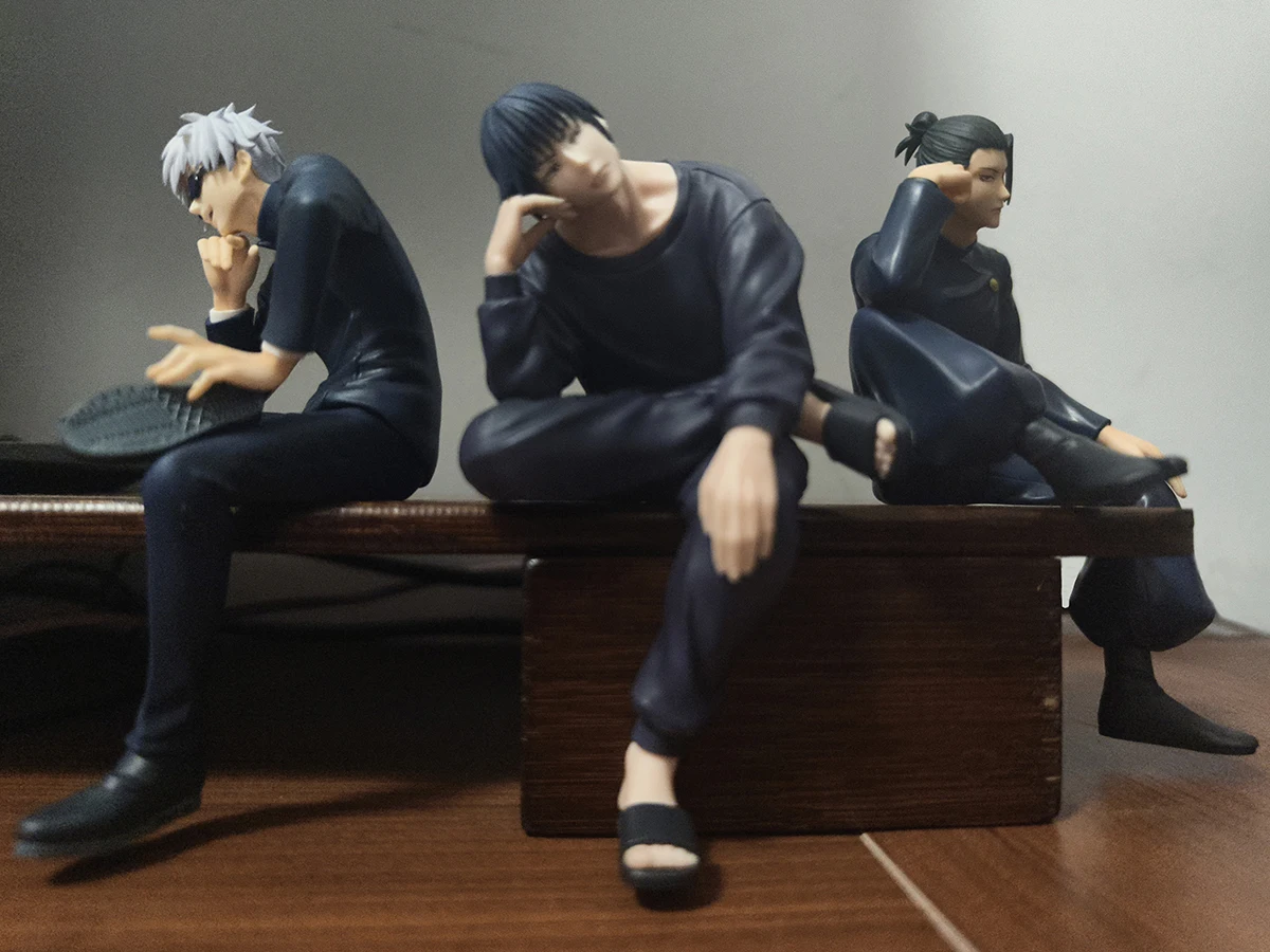 Anime JJK Figure Geto Suguru Gojo SATORU Fushiguro Toji Action Figure Sitting Pose Model Fushiguro Toji Figure Christmas Gift