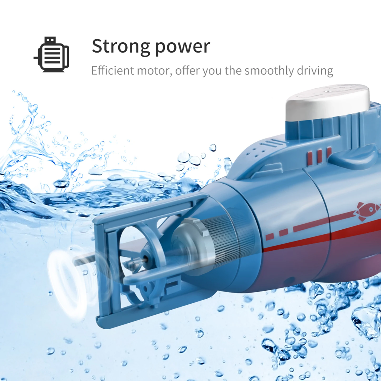 Mini RC Submarine 0.1m/s Speed Remote Control Boat Waterproof Diving Toy Simulation Model for Kids Christmas Gift New Year Gift