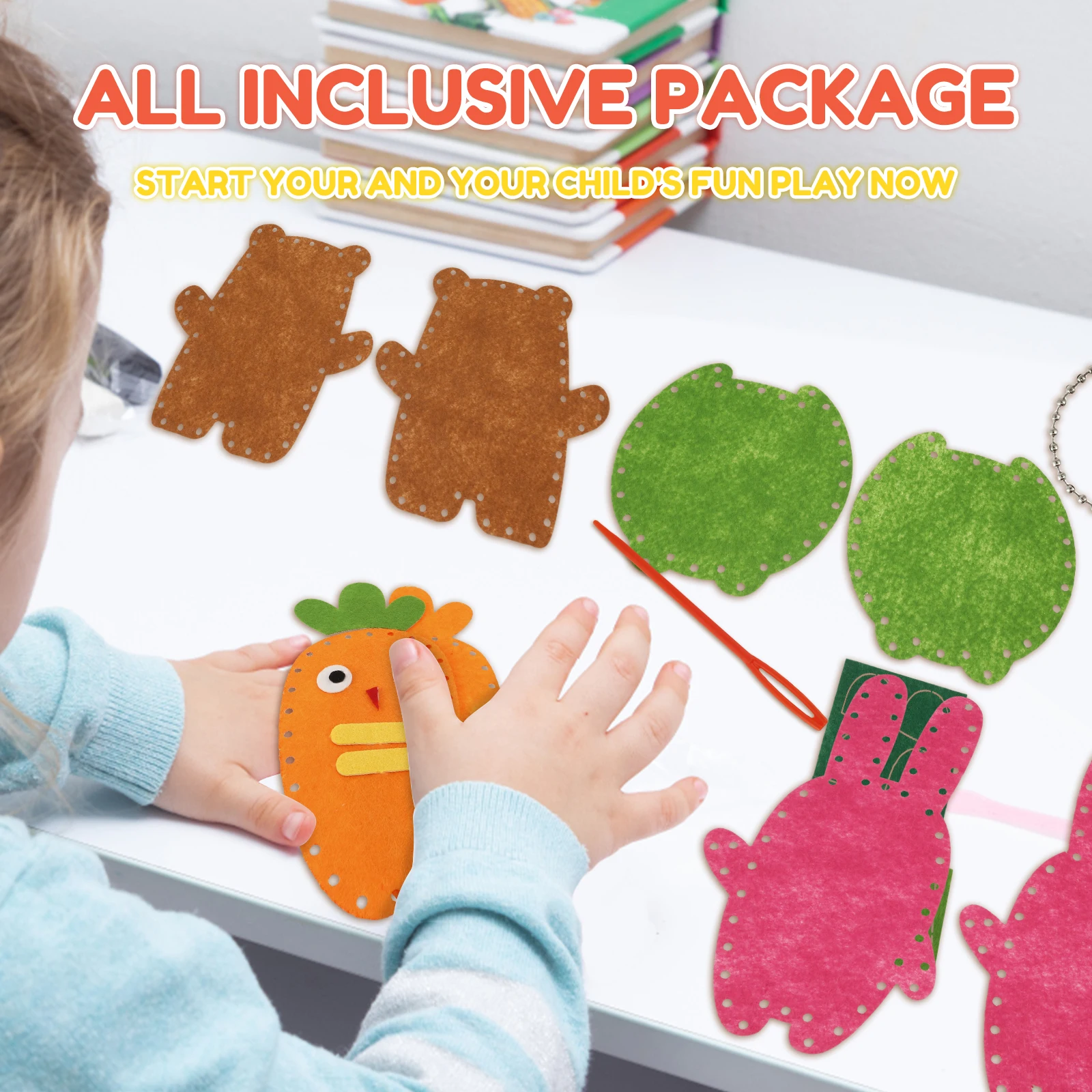 6PCS Sewing Kit for Kids Cute Animal Sewing Craft Set for Beginners DIY Crafting Felt Sewing Kit for Boys Girls Christmas Gifts