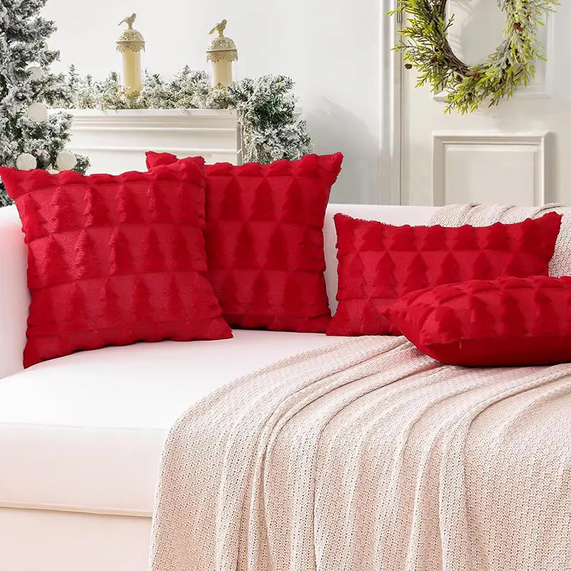 1PC Christmas Decorative Pillow Covers Cushion Cover Couch Cushion Case for Couch Sofa Holiday Festivals Winter Home Decoration