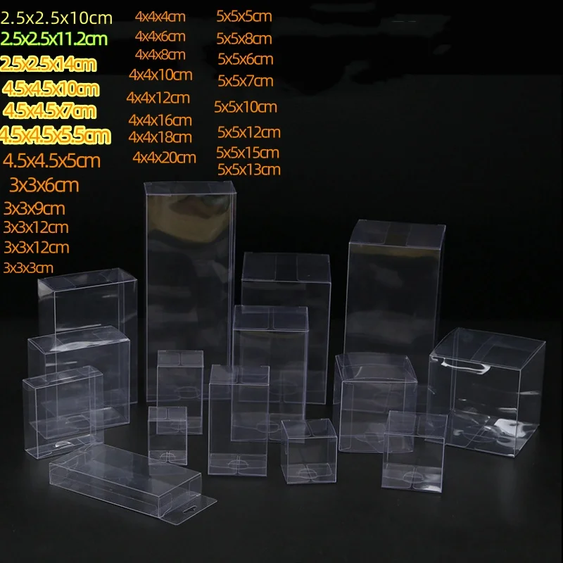 10 pieces of 3/4/5 * Hcm new transparent PVC box packaging wedding/Christmas favorite chocolate candy apple gift event