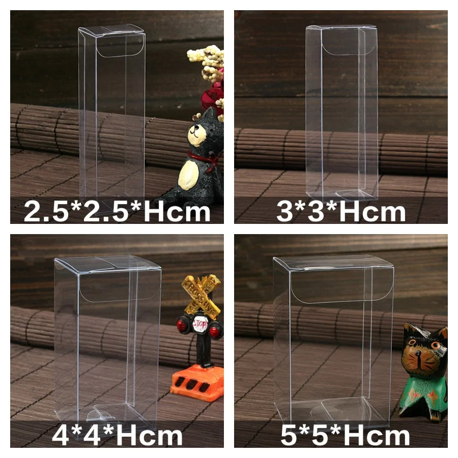 10 pieces of 3/4/5 * Hcm new transparent PVC box packaging wedding/Christmas favorite chocolate candy apple gift event