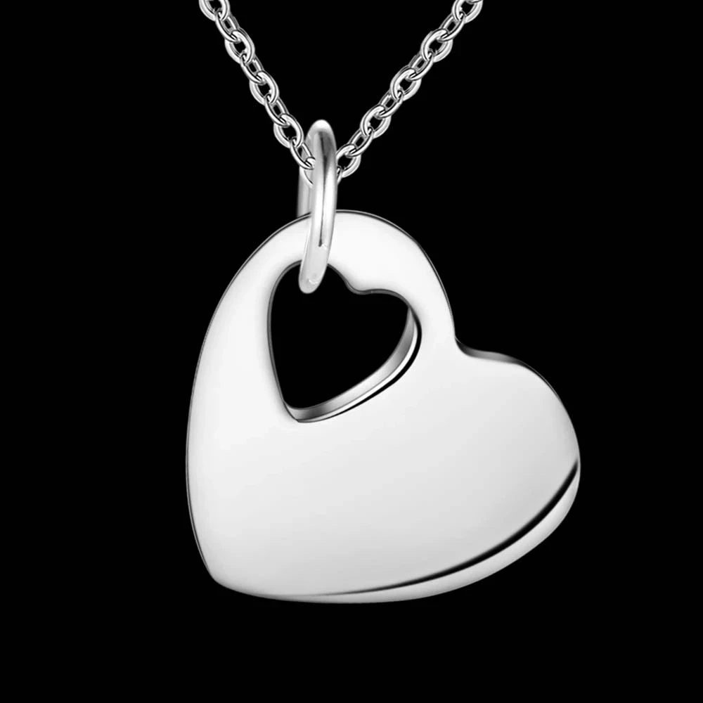 925 Sterling Silver Romantic Heart Pendant Necklaces for Women Christmas Gifts Fashion Luxury Party Wedding engagement Jewelry