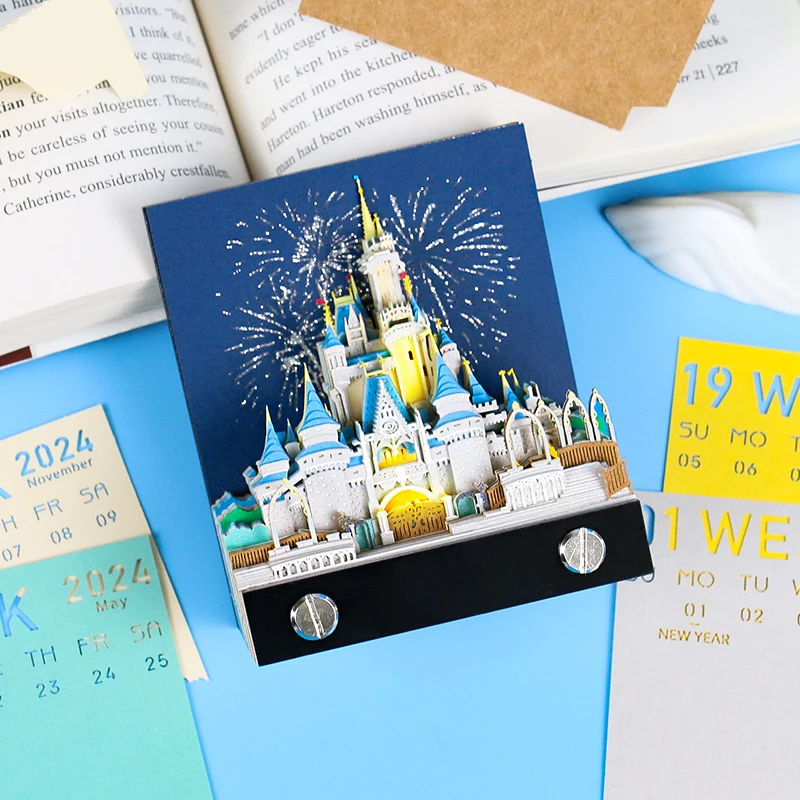 Time Piece Calendar 2027 Desk Calendar With Light 3D Magic Owl Calendar Paper Carving Art Memo Pad Notepad Gift for Christmas