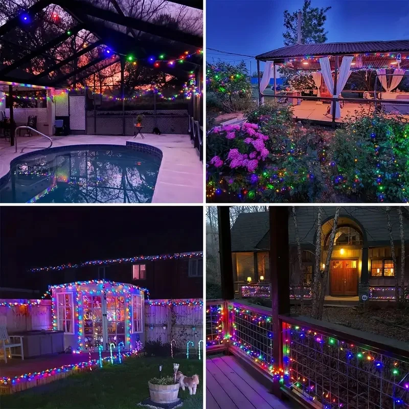 5M-32M LED Solar String Lights 300LED 8 Modes Solar Powered Xmas Outdoor Lights Waterproof Starry Christmas Fairy Lights