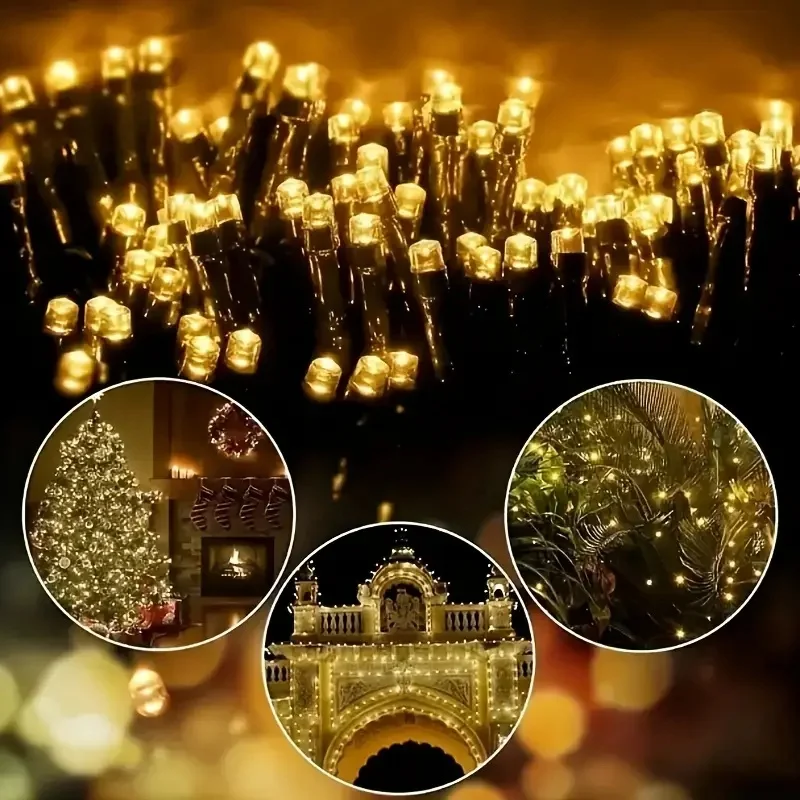 5M-32M LED Solar String Lights 300LED 8 Modes Solar Powered Xmas Outdoor Lights Waterproof Starry Christmas Fairy Lights