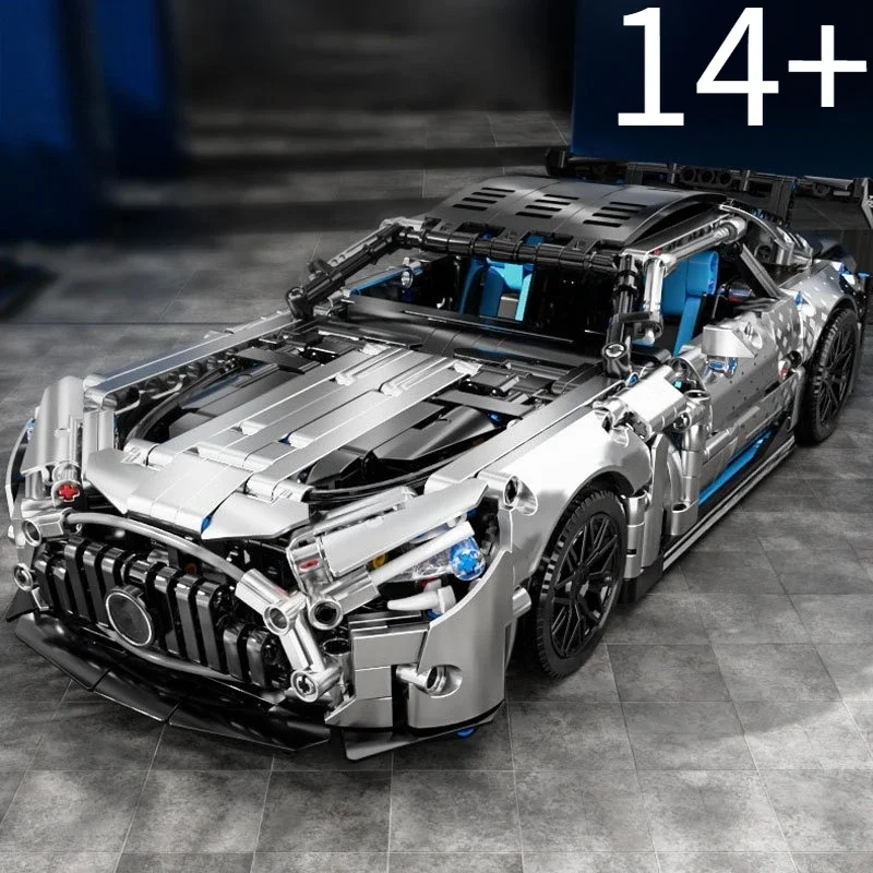 High Quality 1300+Pcs Sports Car Building Blocks 1:14 Model DIY Car Toy Assembly Model Ornament Birthday Christmas Gift for Boys