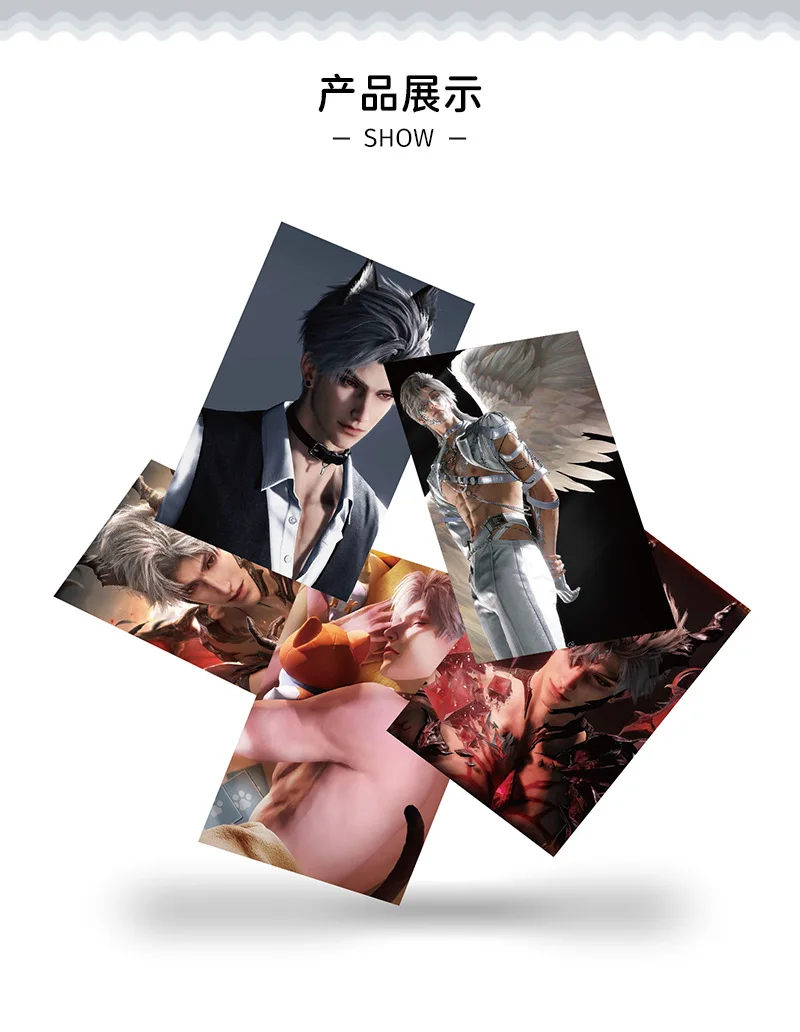 55Pcs/Set Game Love And Deepspace Laser Lomo Card Sylus Zayne Rafayel Xavier Caleb Game Characters Photo Cards Christmas Gift
