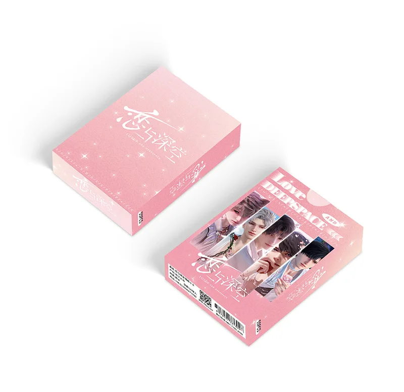 55Pcs/Set Game Love And Deepspace Laser Lomo Card Sylus Zayne Rafayel Xavier Caleb Game Characters Photo Cards Christmas Gift