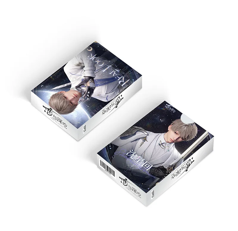 55Pcs/Set Game Love And Deepspace Laser Lomo Card Sylus Zayne Rafayel Xavier Caleb Game Characters Photo Cards Christmas Gift