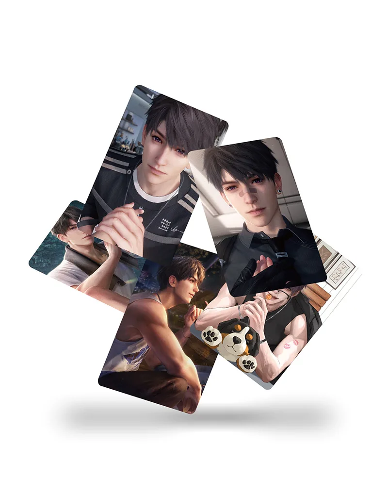 55Pcs/Set Game Love And Deepspace Laser Lomo Card Sylus Zayne Rafayel Xavier Caleb Game Characters Photo Cards Christmas Gift