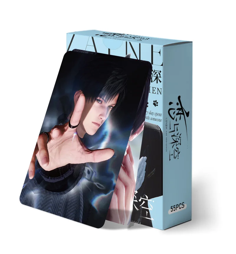55Pcs/Set Game Love And Deepspace Laser Lomo Card Sylus Zayne Rafayel Xavier Caleb Game Characters Photo Cards Christmas Gift