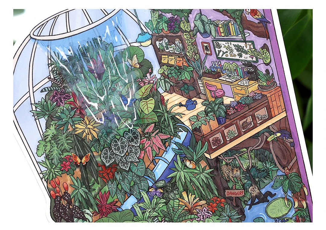 Kawaii Dinosaur Museum 3D Ancient Egypt Exhibition Landscape Sticker DIY Pocket Cabin Scene Christmas gifts 