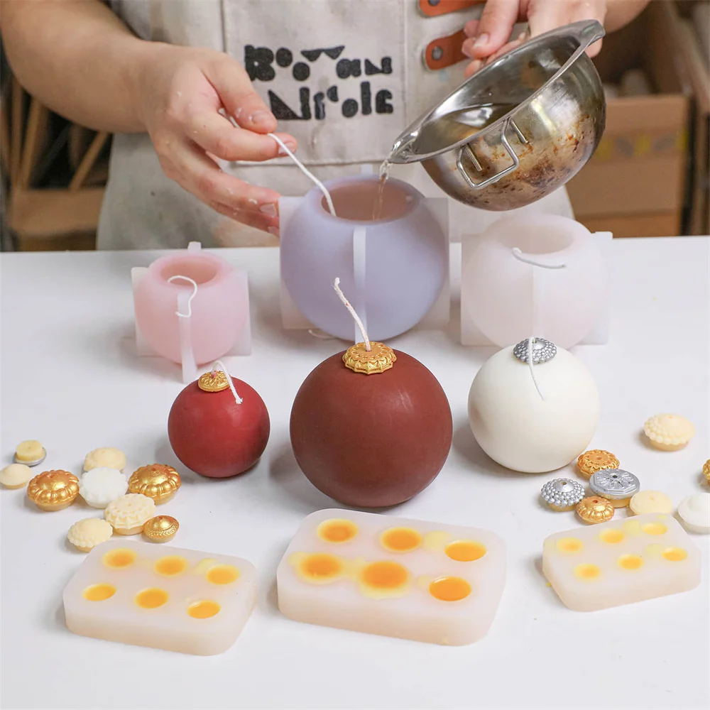 Nicole Christmas Baubles of Joy Candle Mold Christmas Silicone Mould DIY Handmade Xmas Home Decoration
