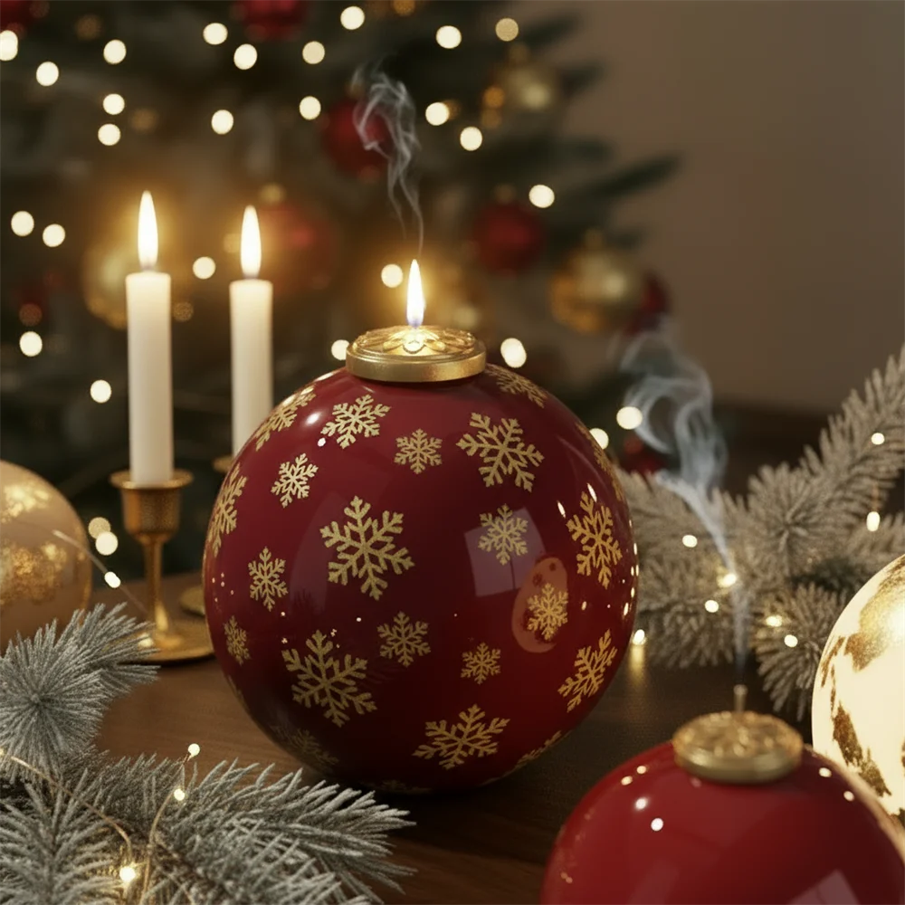Nicole Christmas Baubles of Joy Candle Mold Christmas Silicone Mould DIY Handmade Xmas Home Decoration
