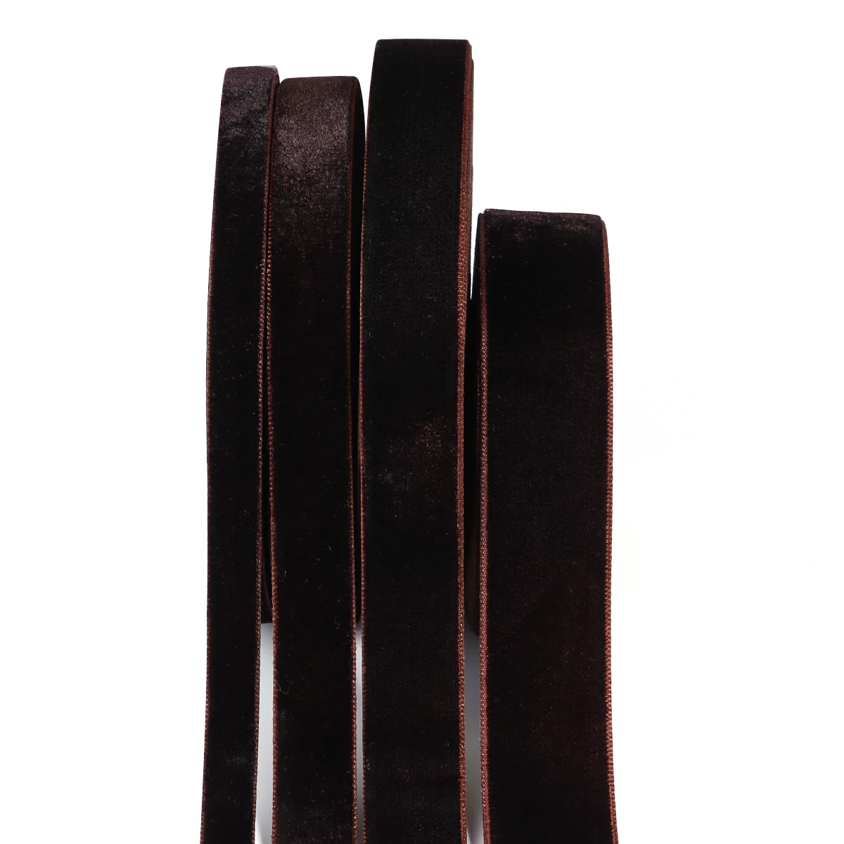 5-10yards/roll Velvet Ribbons Deep Brown Color Single Face Flocking Webbing For DIY Christmas Crafts Party Wrapping Decoration
