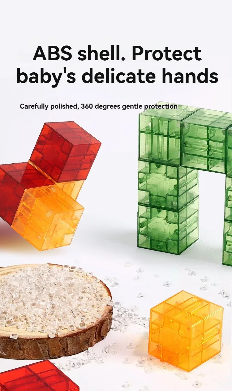 New Popular Transparent Magnetic Blocks-Build Magnet World Set for child, Sensory Construction Toys Christmas Gifts For Child