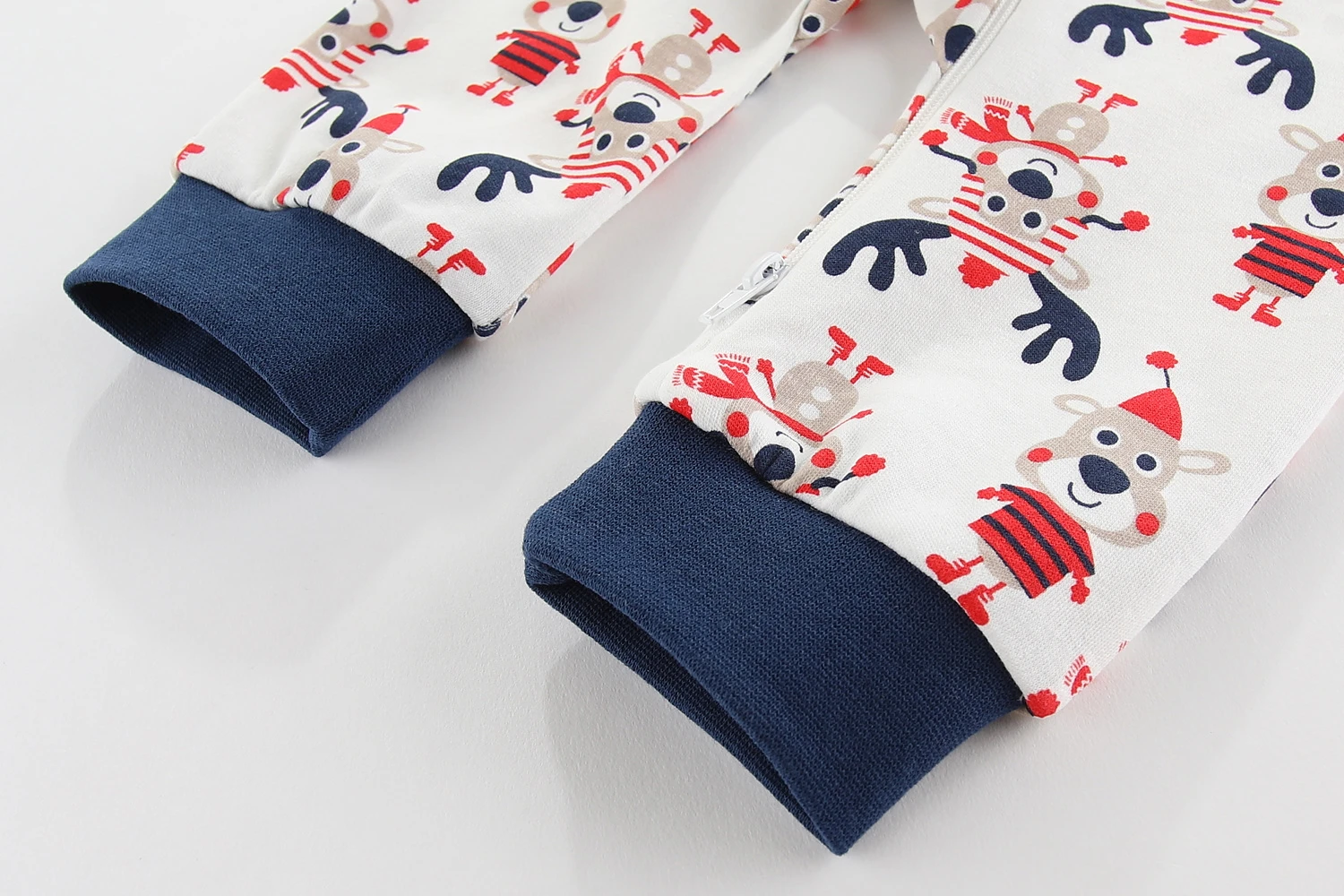 Kiddiezoom 1/2Pcs Fashion Christmas Cartoon 100%Cotton Zipper Baby Boy Girl Rompers Soft Newborn Clothes