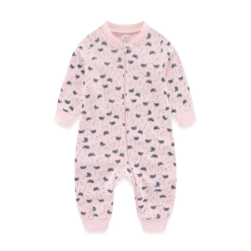 Kiddiezoom 1/2Pcs Fashion Christmas Cartoon 100%Cotton Zipper Baby Boy Girl Rompers Soft Newborn Clothes