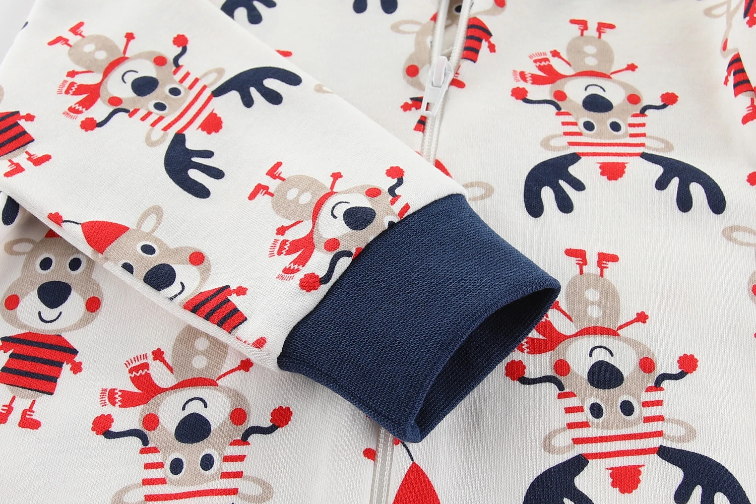 Kiddiezoom 1/2Pcs Fashion Christmas Cartoon 100%Cotton Zipper Baby Boy Girl Rompers Soft Newborn Clothes