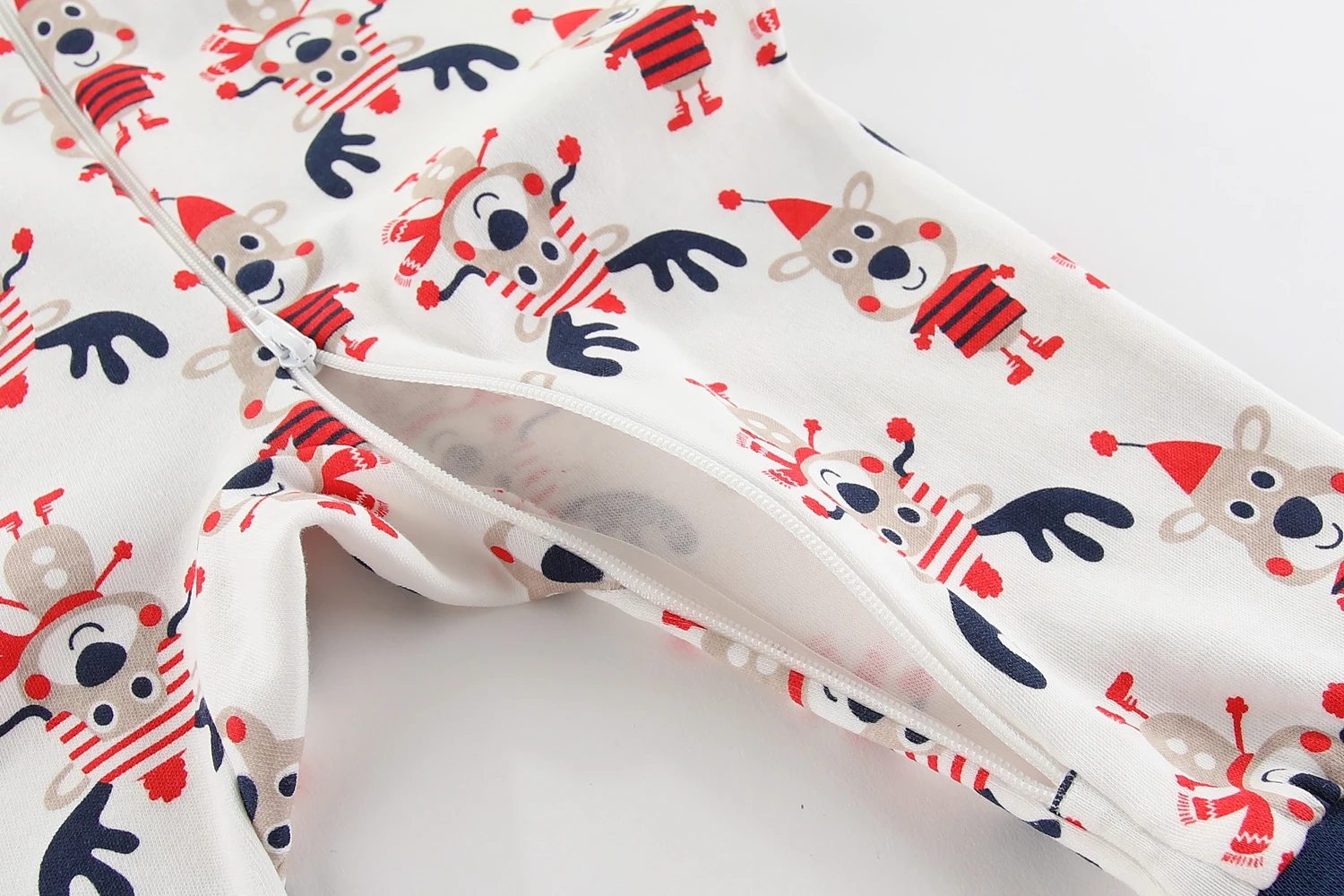 Kiddiezoom 1/2Pcs Fashion Christmas Cartoon 100%Cotton Zipper Baby Boy Girl Rompers Soft Newborn Clothes