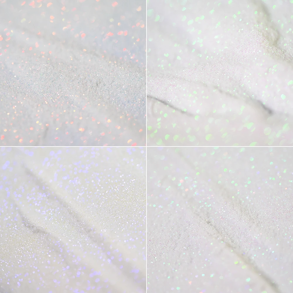 10g Shining Sugar Nail Glitter Powder Candy Coat Effect White Black Transparent Pigment Dust Nails Art Decorations DIY Christmas