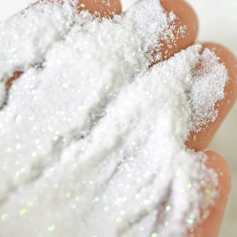 10g Shining Sugar Nail Glitter Powder Candy Coat Effect White Black Transparent Pigment Dust Nails Art Decorations DIY Christmas