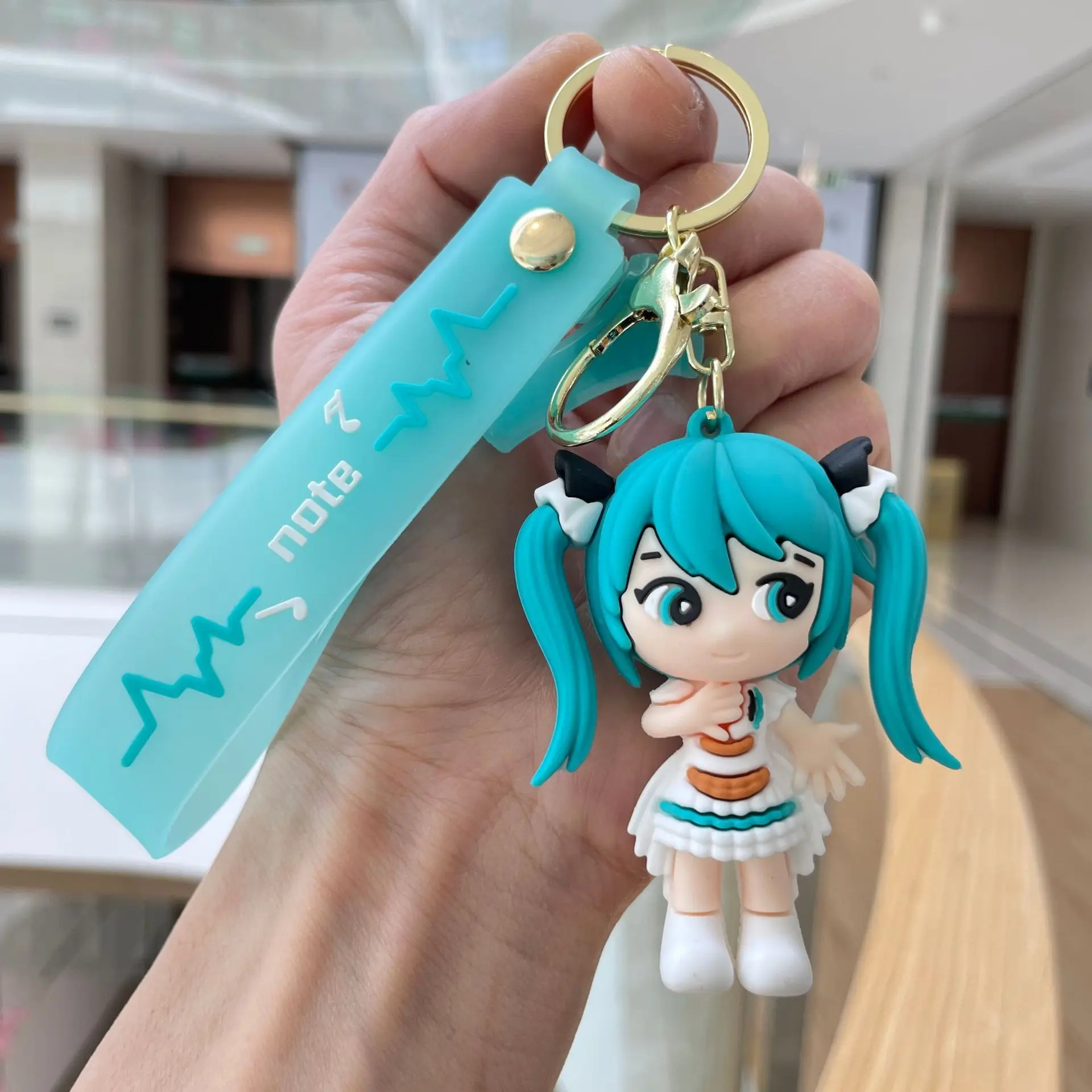 Hatsune Miku Keychain Anime Doll Bag Pendant Cartoon Small Decoration Accessories Car Key Chain Backpack Charm Christmas Gift