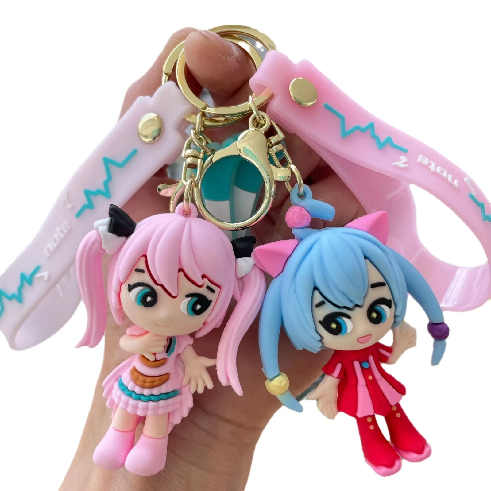 Hatsune Miku Keychain Anime Doll Bag Pendant Cartoon Small Decoration Accessories Car Key Chain Backpack Charm Christmas Gift