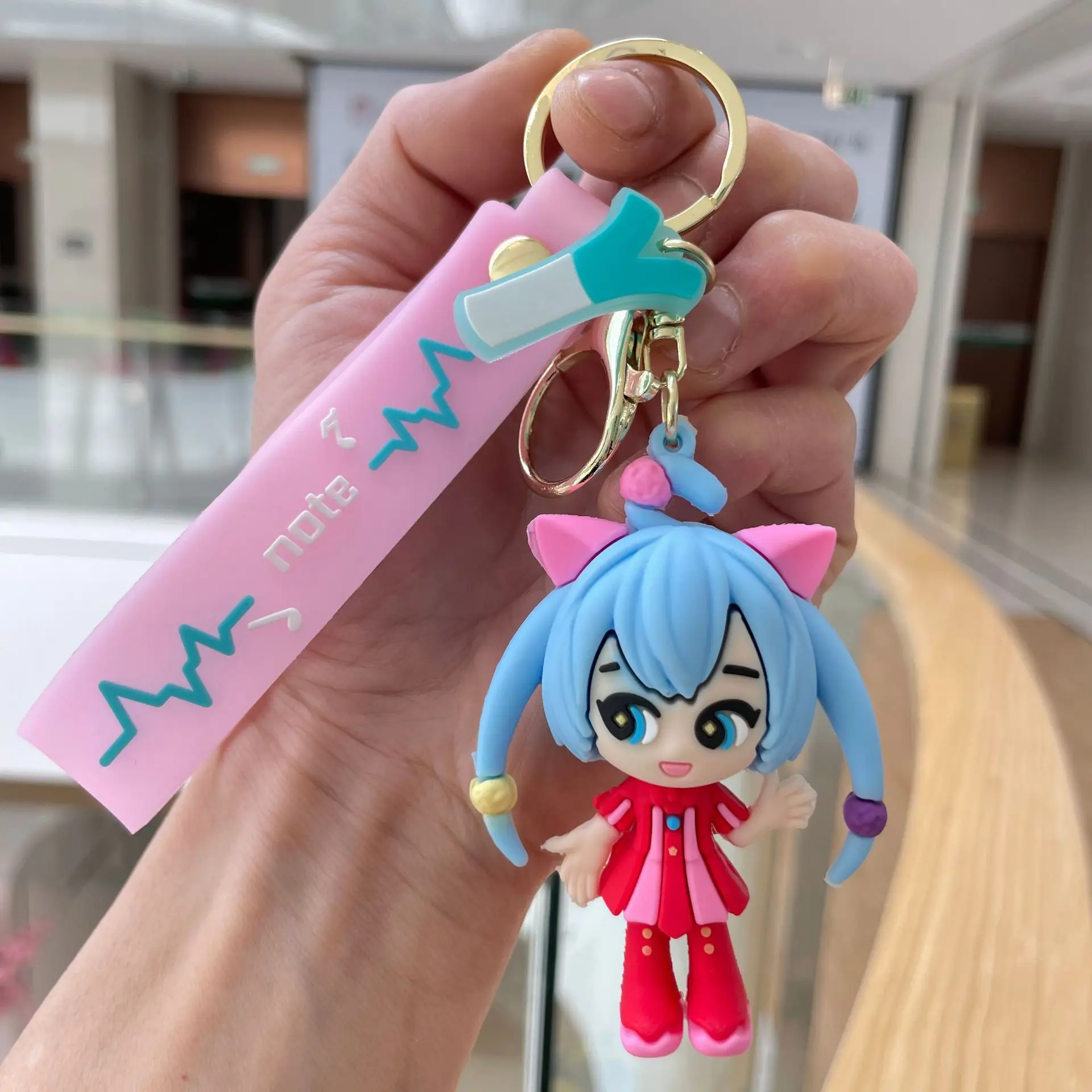 Hatsune Miku Keychain Anime Doll Bag Pendant Cartoon Small Decoration Accessories Car Key Chain Backpack Charm Christmas Gift