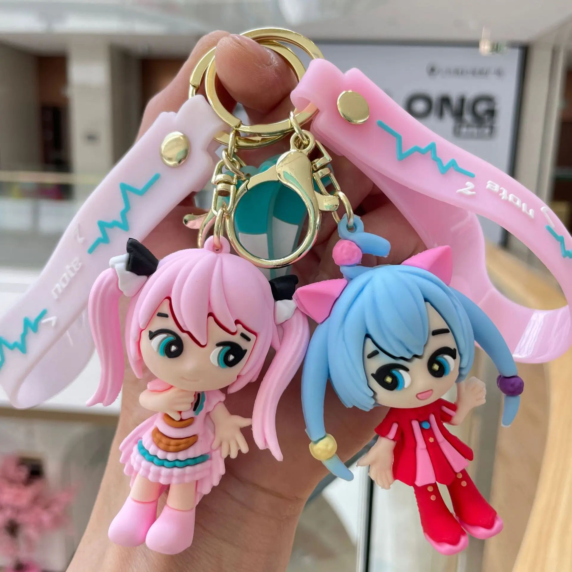 Hatsune Miku Keychain Anime Doll Bag Pendant Cartoon Small Decoration Accessories Car Key Chain Backpack Charm Christmas Gift