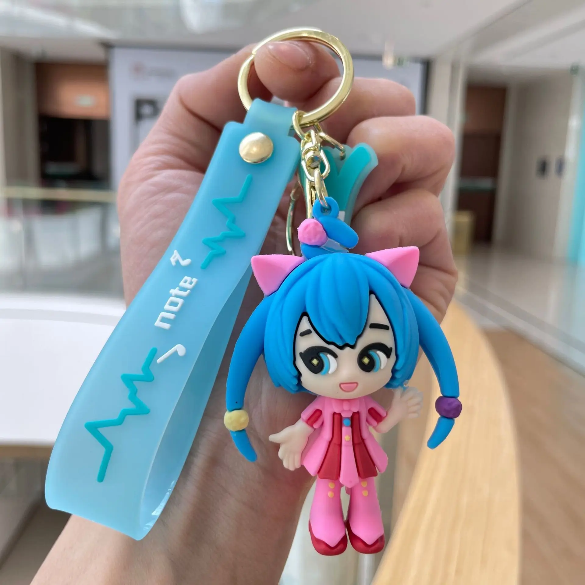 Hatsune Miku Keychain Anime Doll Bag Pendant Cartoon Small Decoration Accessories Car Key Chain Backpack Charm Christmas Gift