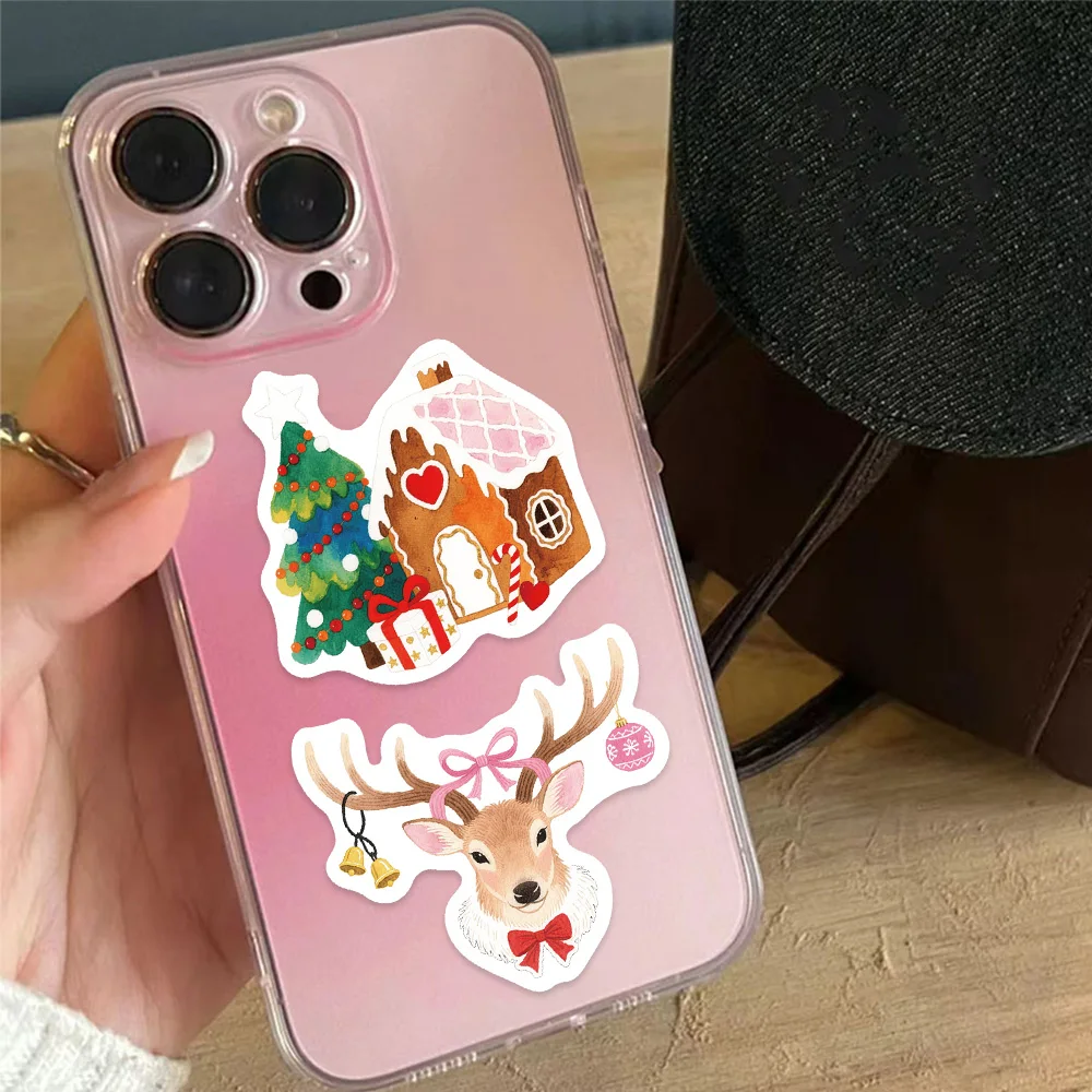 50PCS Christmas Aesthetic Gift Santa Claus Graffiti Stickers DIY Decorative Bags, Skateboards, Water Cups, Flat Stickers