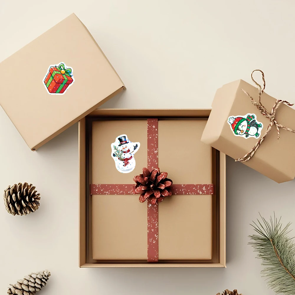 500pcs Laser Cartoon Christmas Stickers Christmas Gift Wrapping Label Sticker Reward Stickers Scrapbook Stationery,1"