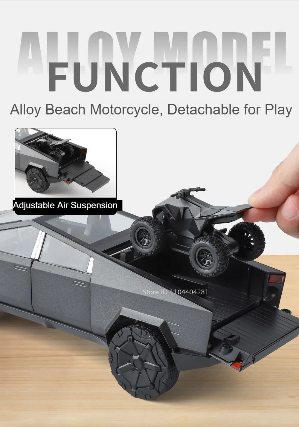 1:24 Pickup S680 Model Toys Alloy Diecast Car Front Wheel Steering Doors Opened Sound Light Pull Back Vehice Boy Christmas Gift