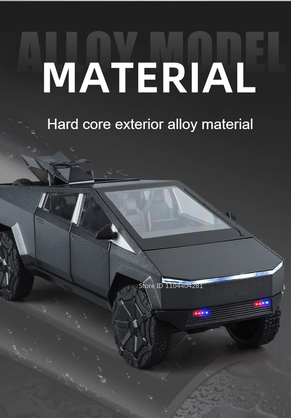 1:24 Pickup S680 Model Toys Alloy Diecast Car Front Wheel Steering Doors Opened Sound Light Pull Back Vehice Boy Christmas Gift