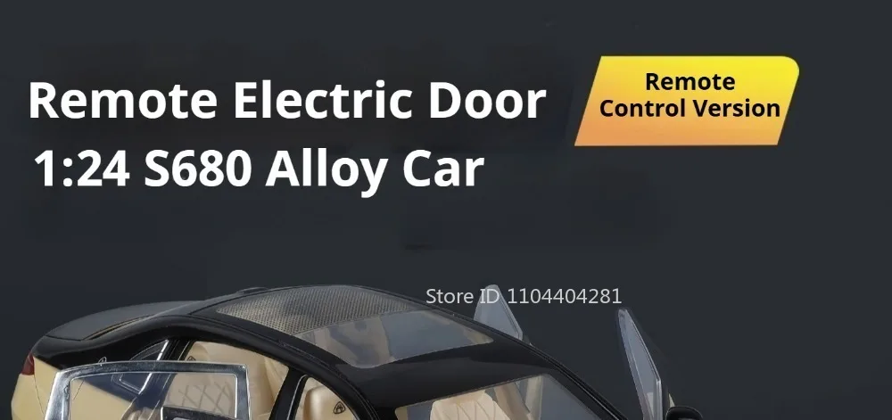 1:24 Pickup S680 Model Toys Alloy Diecast Car Front Wheel Steering Doors Opened Sound Light Pull Back Vehice Boy Christmas Gift