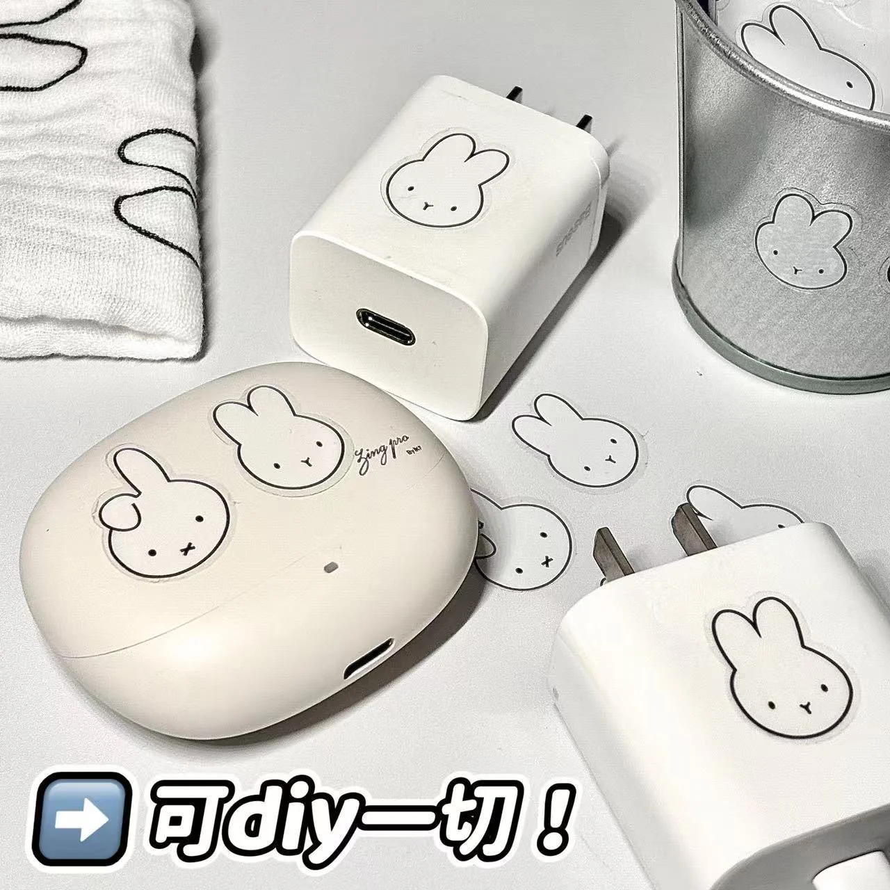 Miffy Kawaii Cute Stickers DIY Waterproof Decorative Stickers Notebook Computer Mobile Phone Shell Girl Birthday Christmas Gift