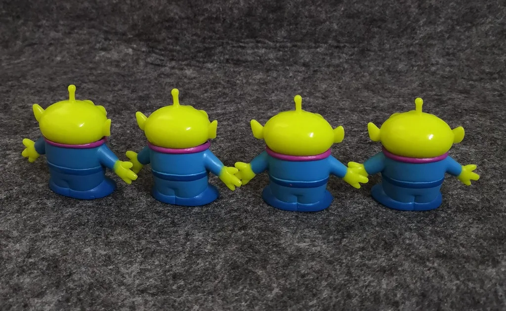 12pcs Toy Story Alien Chibi Figures Anime Disney Three Eyes Mini Doll Pvc Car And Desk Ornament Toys Christmas Gift Collection