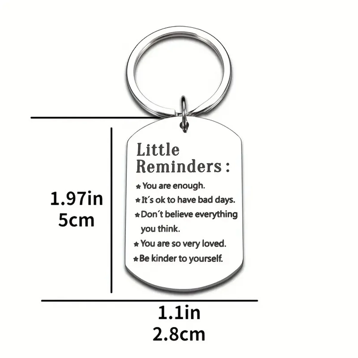 Inspirational Keychain Gift for Son Daughter Sister Brother BFF Stainless Steel Charms Jewelry Birthday Christmas for Men Women