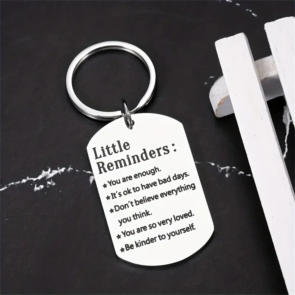 Inspirational Keychain Gift for Son Daughter Sister Brother BFF Stainless Steel Charms Jewelry Birthday Christmas for Men Women