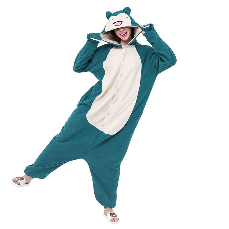 Snorlax Kigurumi Onesies Animal Pajamas Slippers Cosplay Costume Halloween Christmas Sleepwear Plus Size