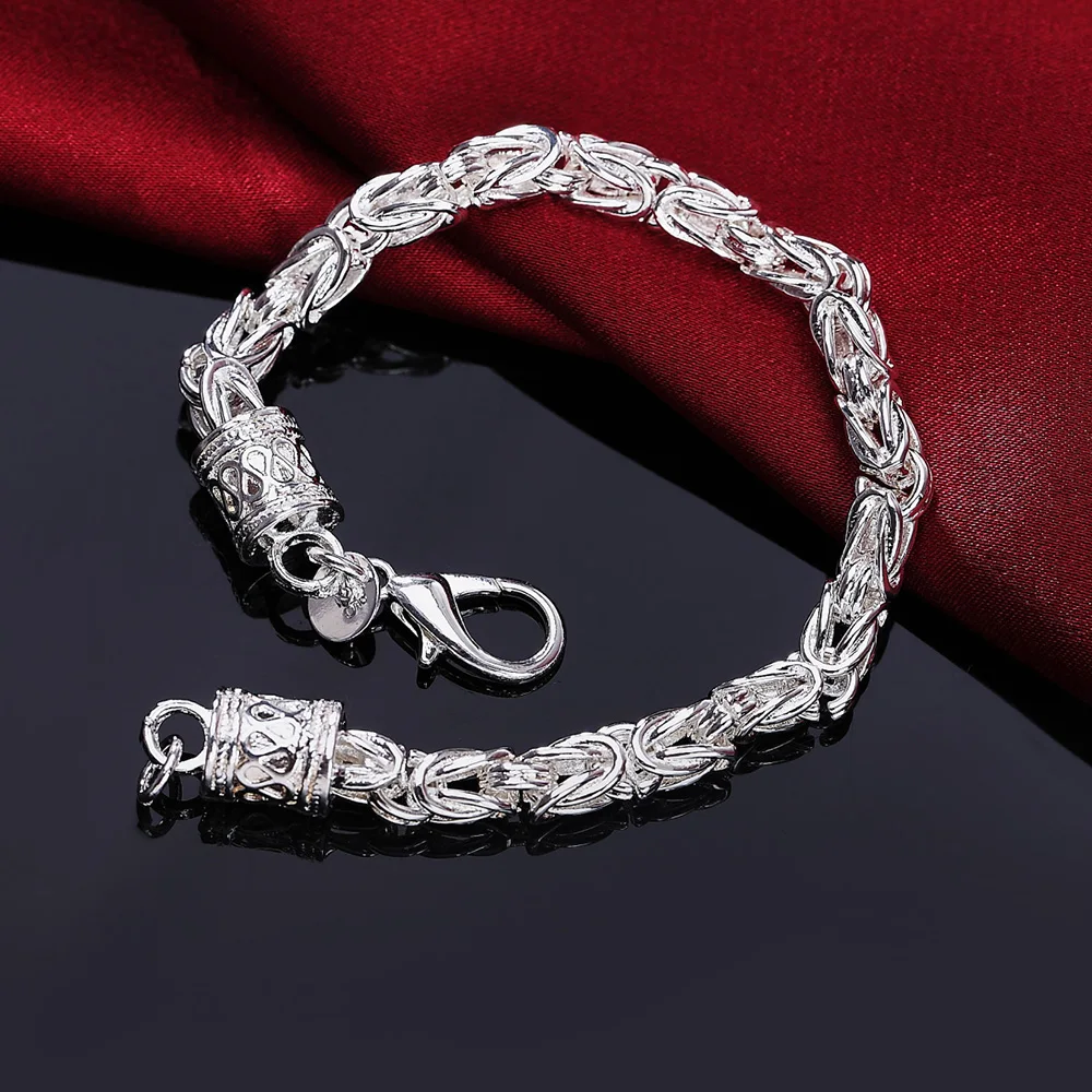 Hot Popular 925 Sterling Silver Bracelet for woman man 20mm chain luxury Wedding party Christmas Gifts fashion fine Jewelry