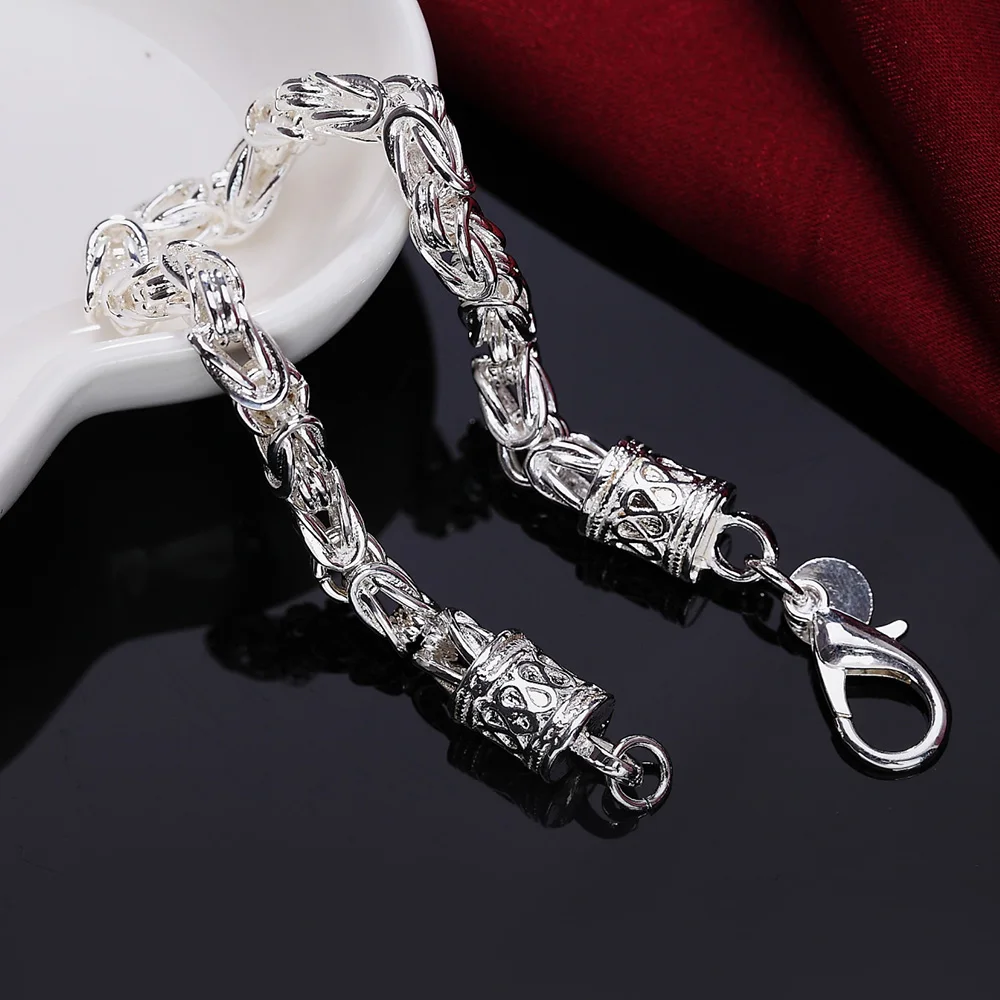 Hot Popular 925 Sterling Silver Bracelet for woman man 20mm chain luxury Wedding party Christmas Gifts fashion fine Jewelry