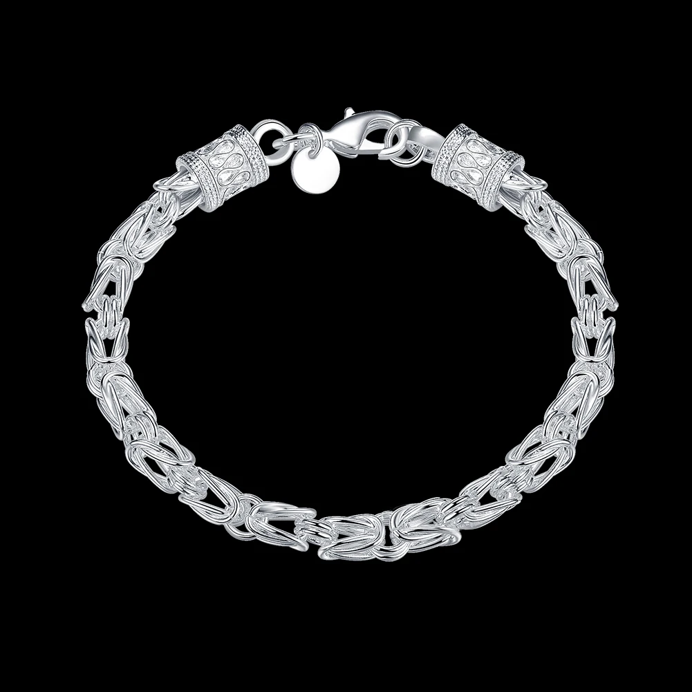 Hot Popular 925 Sterling Silver Bracelet for woman man 20mm chain luxury Wedding party Christmas Gifts fashion fine Jewelry