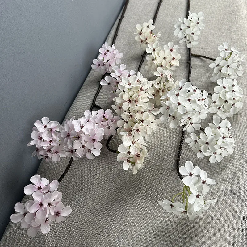 Luxury Artificial Pear Blossom Autumn Winter 90cm Slik Fake Flower For Living Room Wedding Party Decor Christmas Outdoor Floral