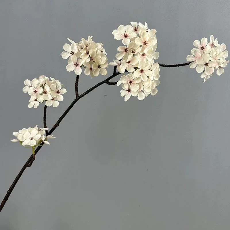 Luxury Artificial Pear Blossom Autumn Winter 90cm Slik Fake Flower For Living Room Wedding Party Decor Christmas Outdoor Floral