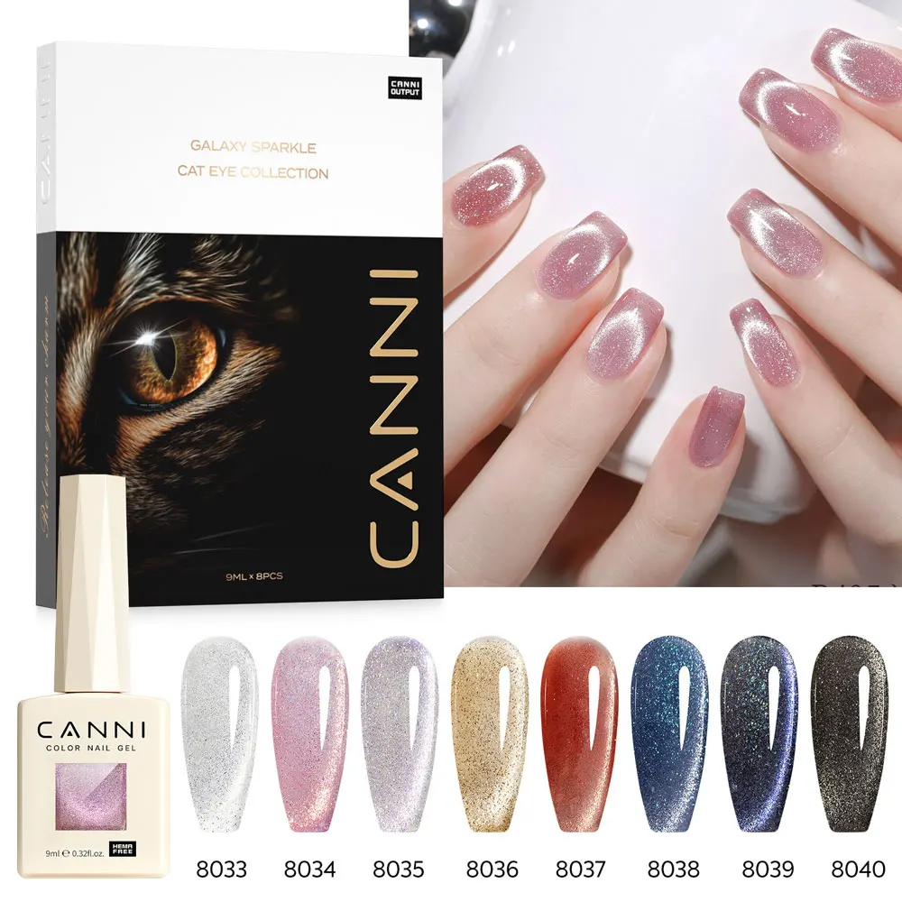 CANNI HEMA FREE 9ml Nail Gel Polish Kit Great Coverage Color Gel Set Nail Manicure Soak Off UV LED Christmas Red Gift Gel Nail