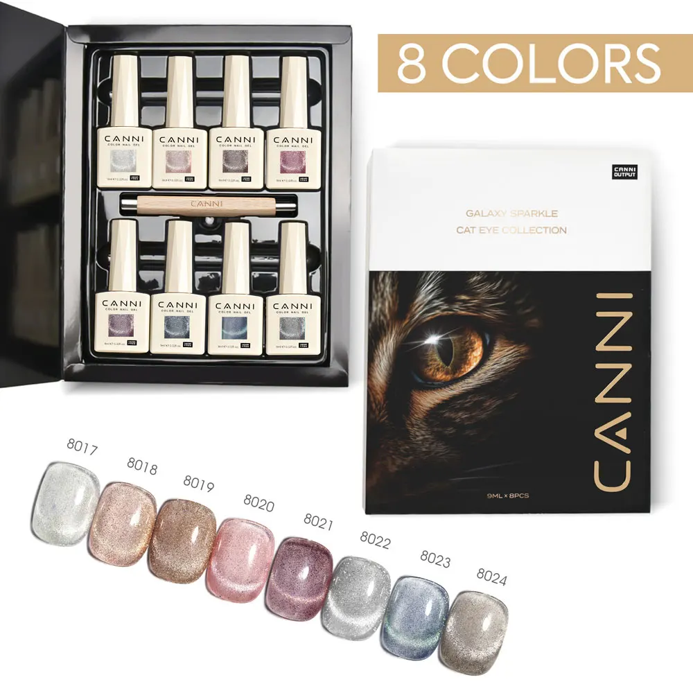 CANNI HEMA FREE 9ml Nail Gel Polish Kit Great Coverage Color Gel Set Nail Manicure Soak Off UV LED Christmas Red Gift Gel Nail